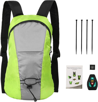 Sac À Dos Réfléchissant Léger USB Rechargeable Indicateur de Direction du Signal Lumineux sans Fil neuf