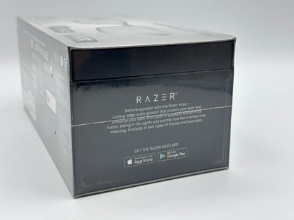 Lunettes à filtre anti-lumière bleue ou lunettes de soleil audio (Rectangle, Large) (Son à faible latence, Conception IPX4 résistante à l’eau, Micro intégré et haut-parleurs) Noir Razer Anzu