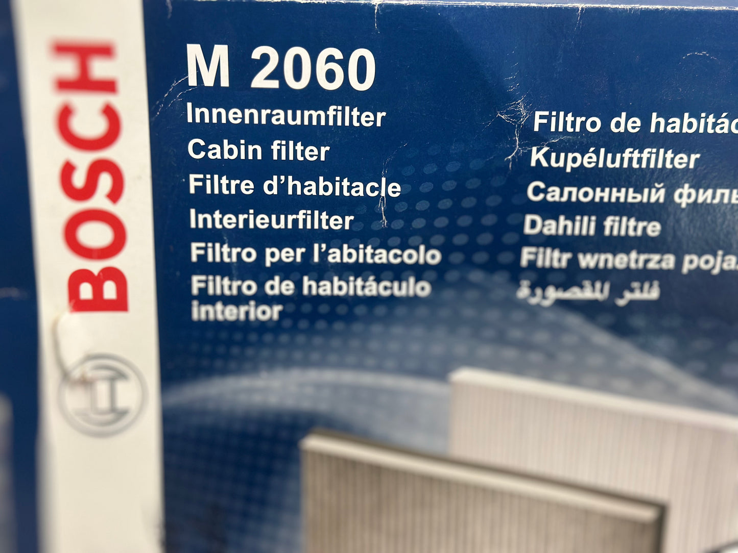 Filtre habitacle bosch pour fiât, Citroën, Peugeot, Lancia