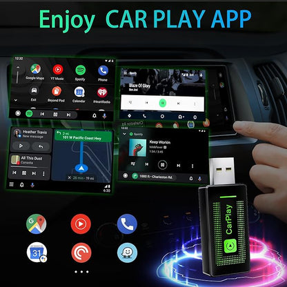 Adaptateur Carplay sans Fil pour iPhone, Mise à Niveau 2024, clé USB CarPlay, Facile à Brancher et à Jouer, Compatible avec Les Voitures à partir de 2016 et iPhone iOS 10+