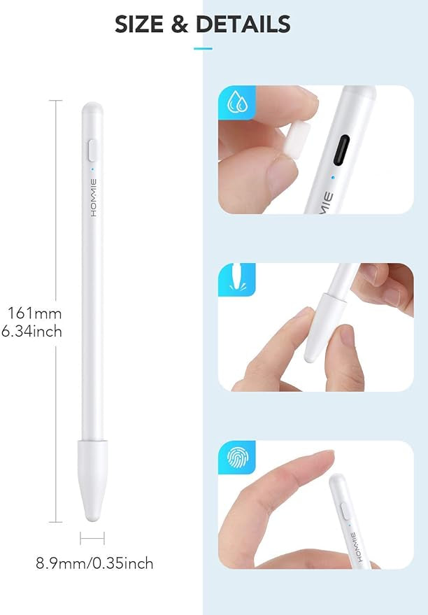 Stylet Tactile, iPad Écran 1,5 Mm Haute Précision Capacitif Compatible avec Toutes Les Tablettes neu