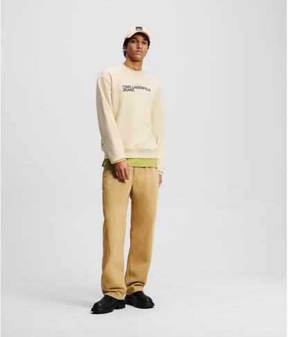 Karl Lagerfeld Jeans Regular Essential Logo Sweat Maillot de survêtement, Marron foncé, L Homme