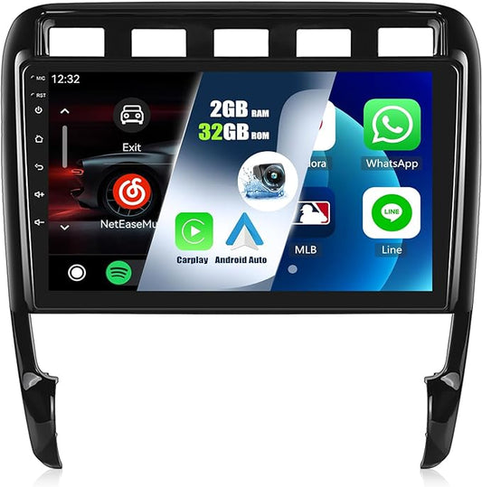 Autoradio pour Porsche Cayenne 2G+32G Android 13 2002-2010 avec CarPlay Android Auto