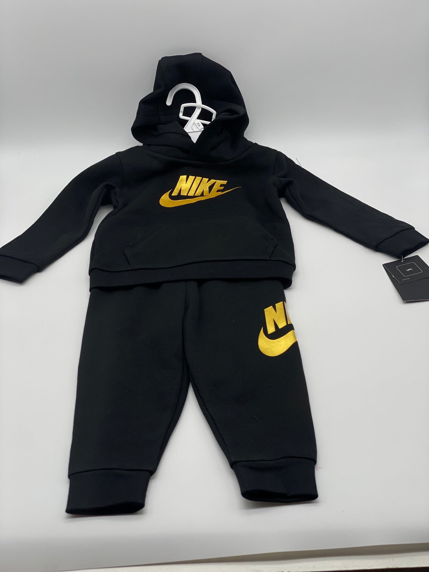 Nike Bébé Survêtement Veste Et Pantalon Noir/or Authentique 24cm