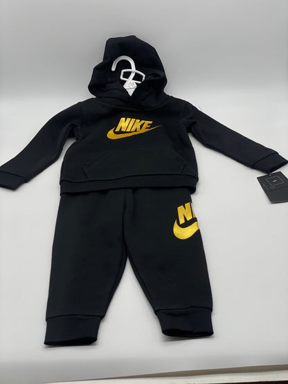 Nike Bébé Survêtement Veste Et Pantalon Noir/or Authentique 24cm