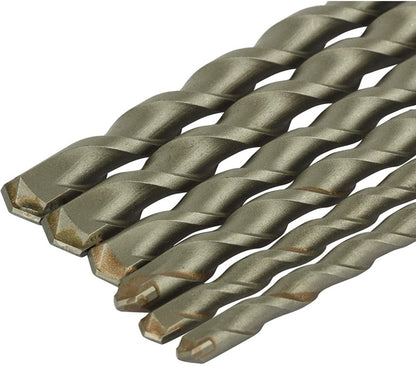 DEWALT - Jeu de 6 Forets SDS-PLUS - Forets Ø6mm x2, Ø8mm x2; Ø10mm x2 - Perçage Béton - Forets SDS-P