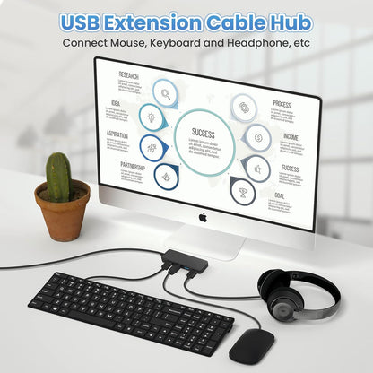 Hub USB 3.0 Multi USB 4 Ports 3.0 5Gbps Adaptateur Portable Multi Data Hub avec Câble de 30mm Compatible pour Macbook/Mac Pro/Mini/iMac/Surface Pro/XPS/Notebook PC, Plug-et-Play