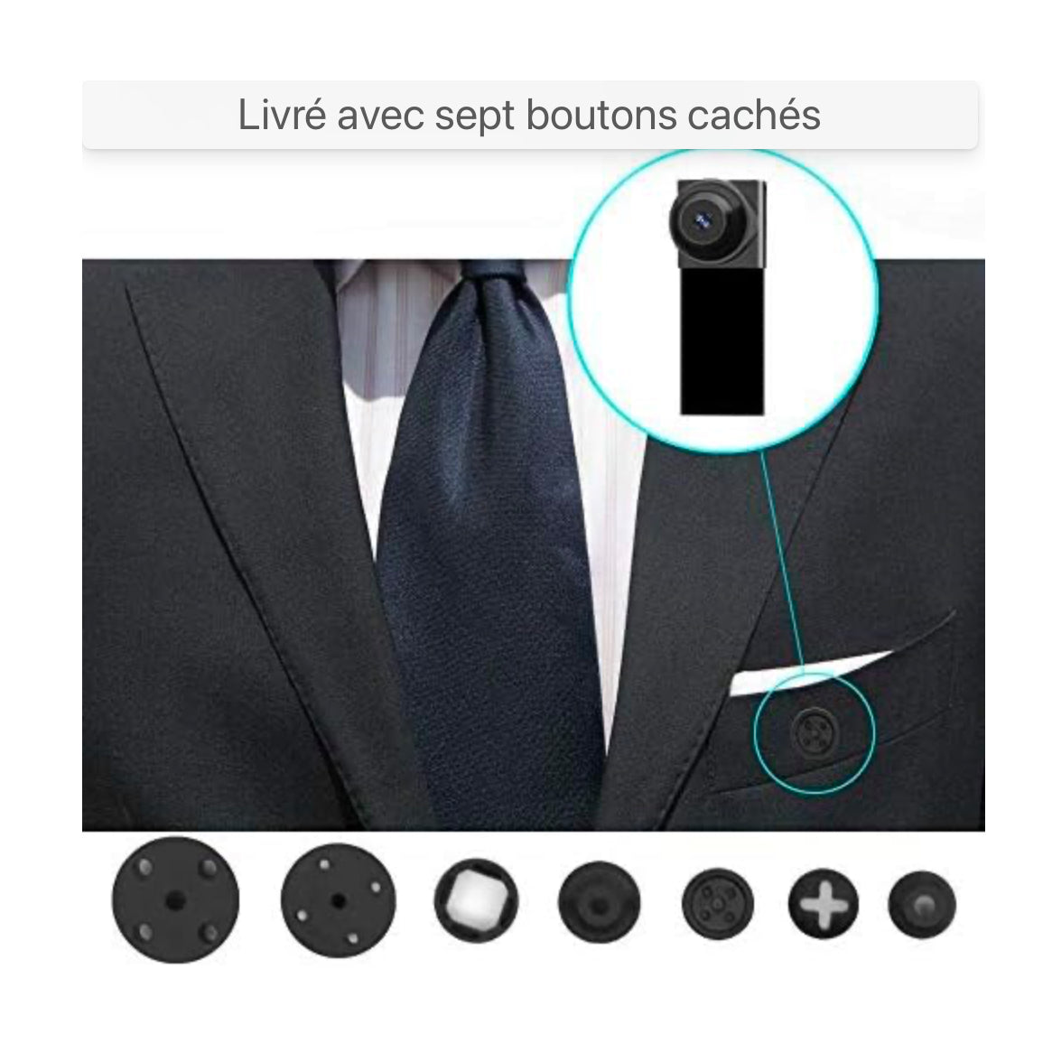 Mini caméra, enregistreur vidéo 1080P Portable petite caméra IP P2P sans fil avec détecteur de mouvement, contrôle d'application pour IOS et Android RÉUTILISABLE