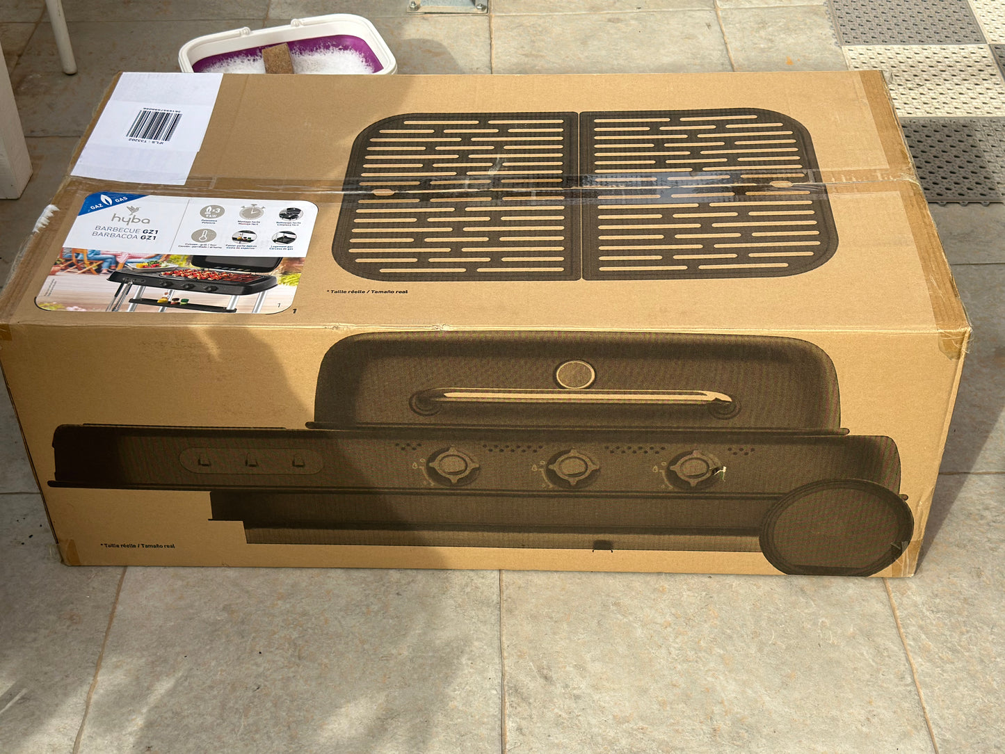 Barbecue XL à Gaz sur Chariot 3 feux avec Thermomètre Intégré HYBA neuf