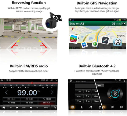 CAMECHO Android 11 Autoradio pour VW Jetta vs5 2020, Wireless Carplay Android Auto, 10.1" HD écran Double Din Bluetooth avec GPS HiFi Support FM RDS SWC + AHD Caméra de recul