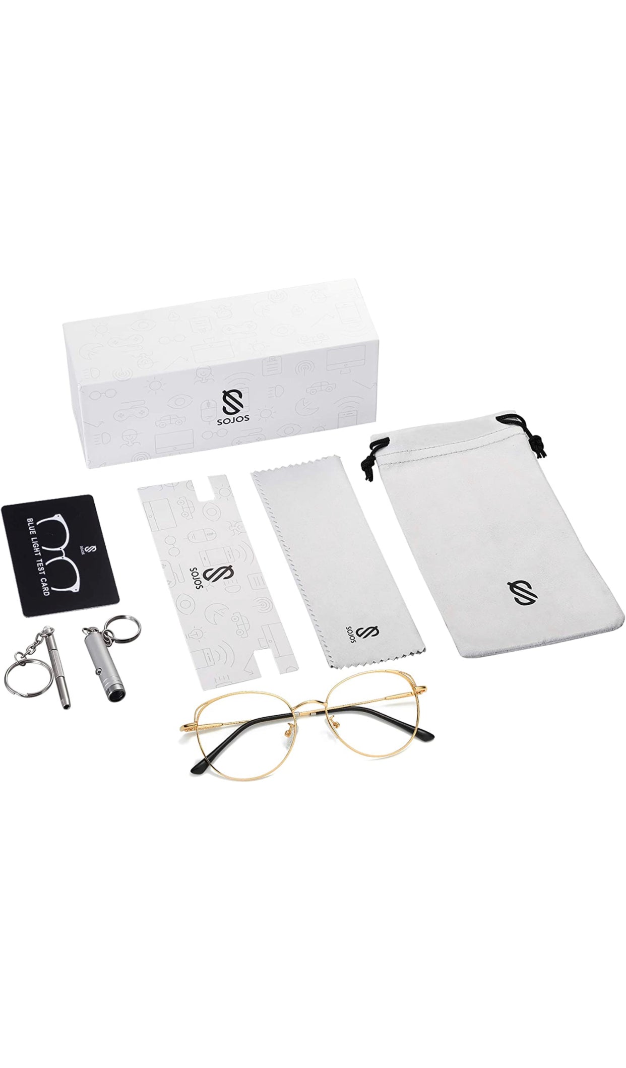 SOJOS Lunettes de Soleil Moderne Géométrique Métal Temples Minces Polarisé Lentille Plate Hexagonal pour Femmes et Hommes SJ1072
