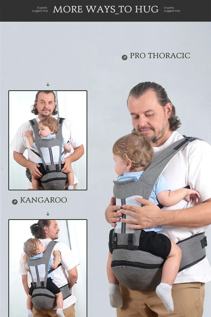Porte Bébé,Grande Capacité Porte Bebe avce Siège de Hanche Multifonction neuf