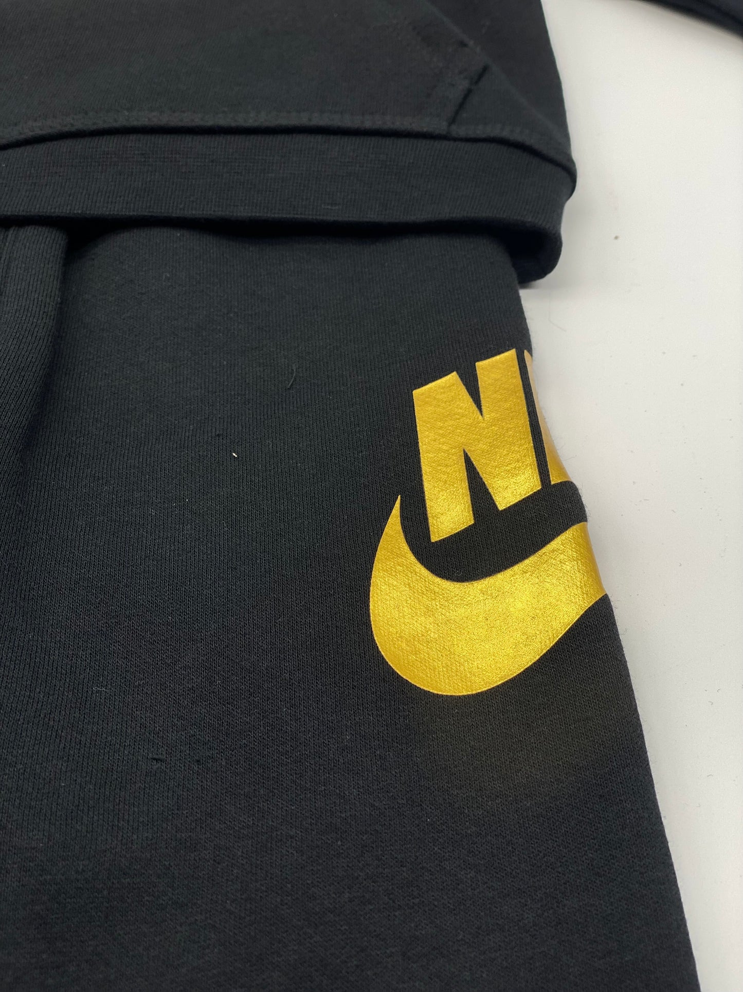 Nike Bébé Survêtement Veste Et Pantalon Noir/or Authentique 24cm