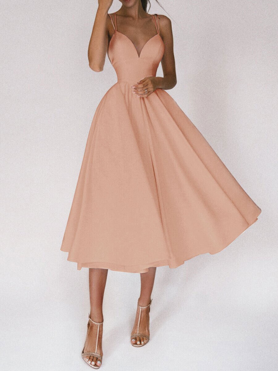 Robe Maxi "Aura-Summer" – Coupe Évasée, Décolleté en V & Dos Nu