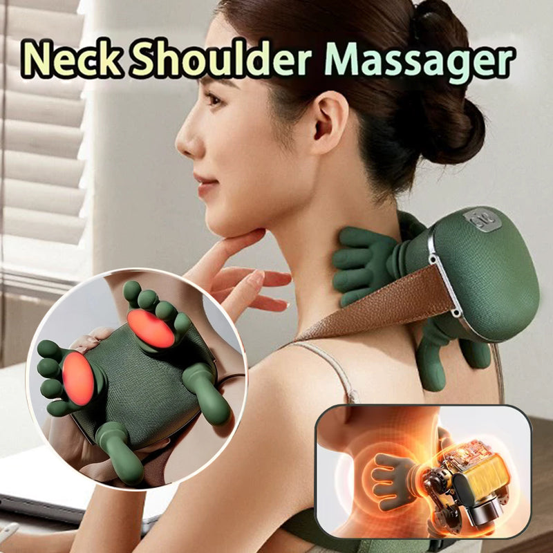 Masseur Cervical "Mains de Soie" – Technologie de Pétrissage 4D & Thermothérapie