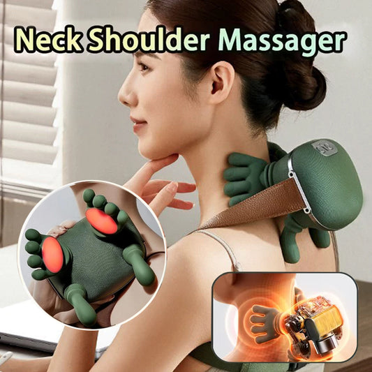 Masseur Cervical "Mains de Soie" – Technologie de Pétrissage 4D & Thermothérapie