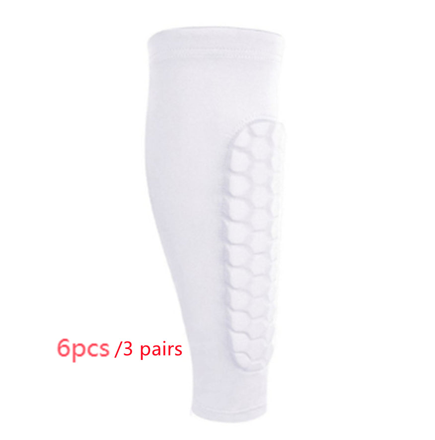 Protège-Tibia "Hexa-Shield" – Manchon de Compression Anti-Collision en Nid d'Abeille