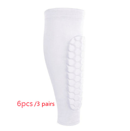 Protège-Tibia "Hexa-Shield" – Manchon de Compression Anti-Collision en Nid d'Abeille