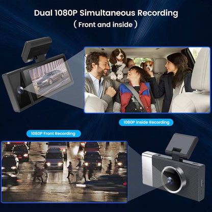 Dash cam, caméra embarquée Enregistreur de conduite WIFI Trois lentilles Téléphone portable APP Interconnexion Vision nocturne Grand angle