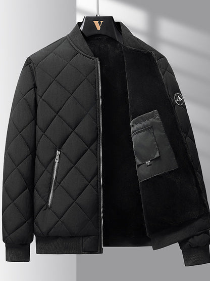 Veste Mode Design en coton d’hiver Chaud Épaissi Casual Couleur unie pour hommes