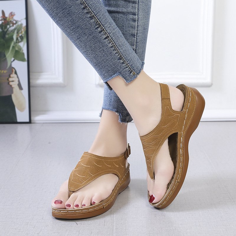 Sandales "Infinity-Wedge" – Tongs Compensées Minimalistes & Confort Absolu