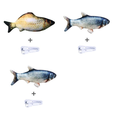 Poisson Interactif "Real-Flop" – Jouet Électrique Sautillant & Rechargeable USB