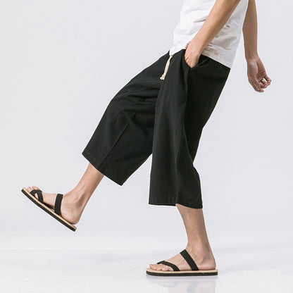 Pantalon Harem "Zen-Flow" – Style Chinois en Coton & Lin, Coupe Large & Relax