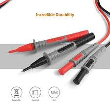 TACKLIFE Kit de Cordons de Test, 8 Pcs, avec Rallonge de Test Pinces, Crocodile Sonde de Test et Plongeur Mini-crochets METL04