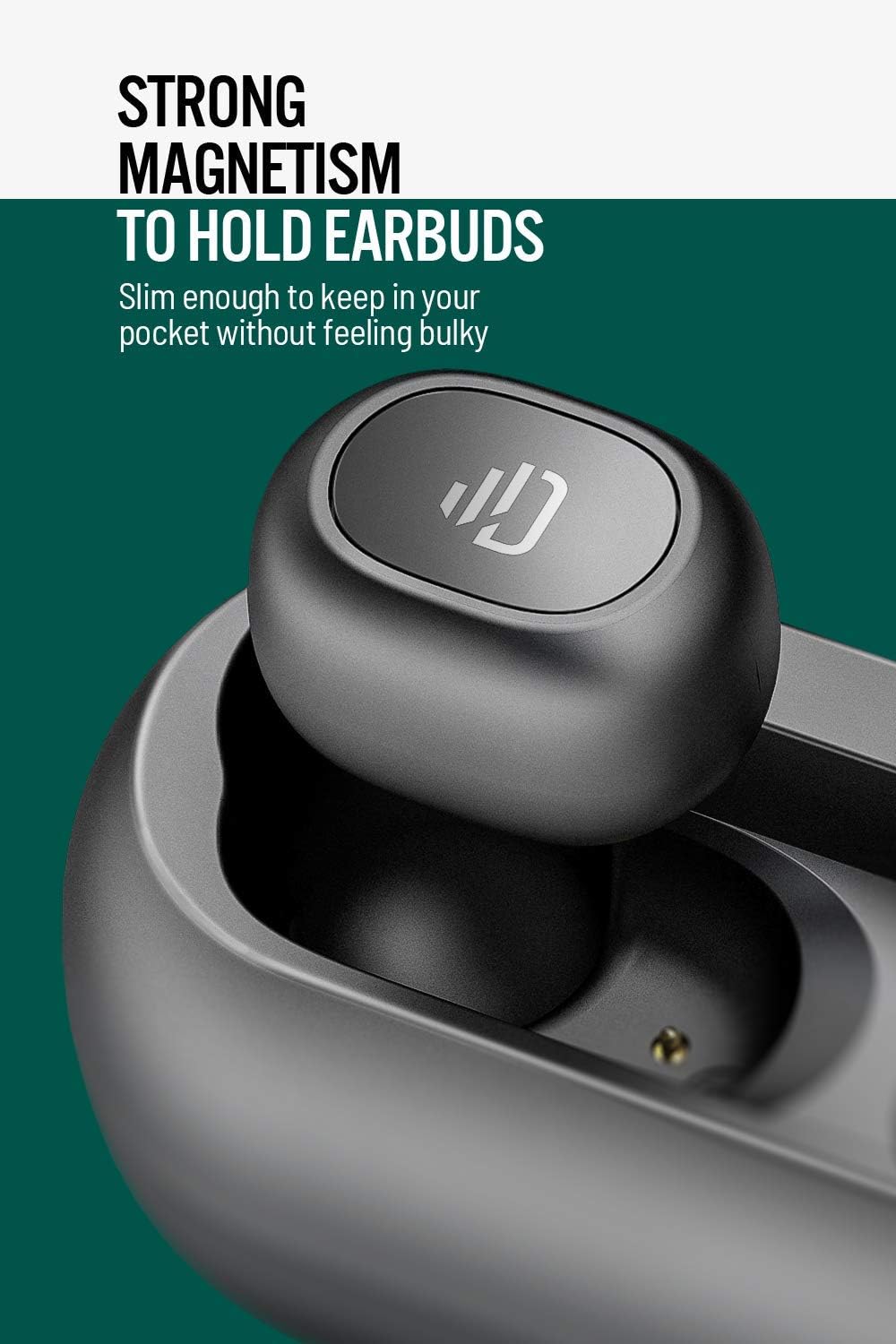 Oreillettes Bluetooth 5.0 Dudios Zeus Air, Écouteurs Bluetooth Longue Autonomie avec Boîte de Charge, Casque Sport Léger TWS Vrai sans Fil, Oreillettes Étanche Intra-auriculaires Antibruit avec Micro pour Smartphone Tablette