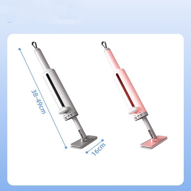 Mini serpserpilliè Auto-Pressible Rotative Avec Brosse À Crevasse Sans Lavage À La Main Avec 2 Tampons En Microfibre Réutilisables