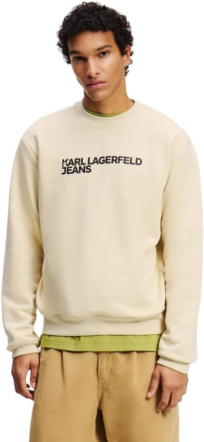 Karl Lagerfeld Jeans Regular Essential Logo Sweat Maillot de survêtement, Marron foncé, L Homme