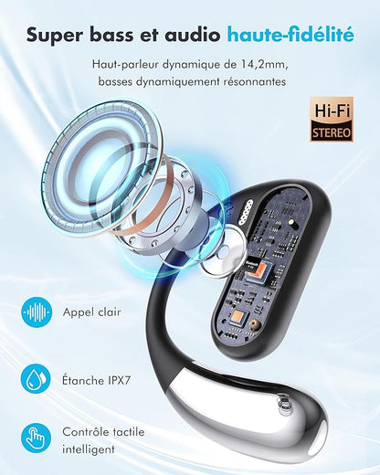 Écouteurs Bluetooth sans Fil Sport - Casque Conduction Osseuse pour Une Expérience Audio Supérieure neuf