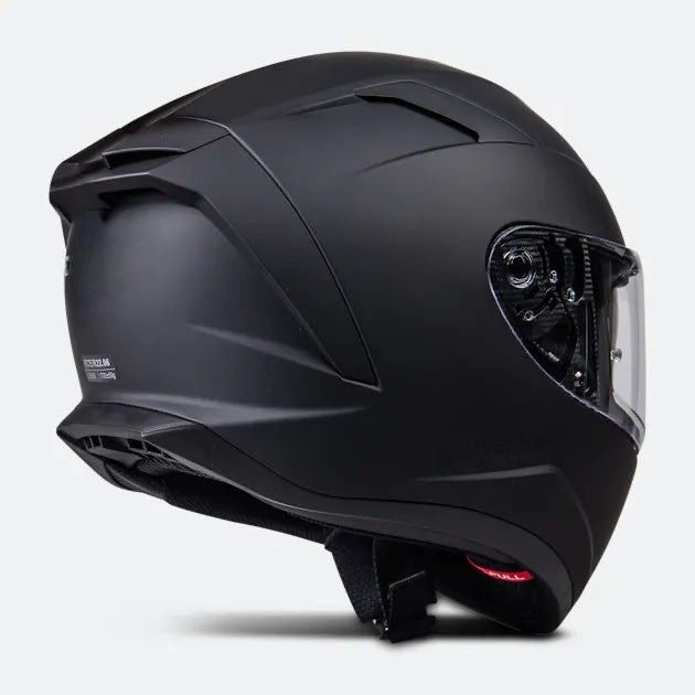 Ensemble Casque Intégral Course Raider Noir Mat + Intercom + Visière Teintée neuf