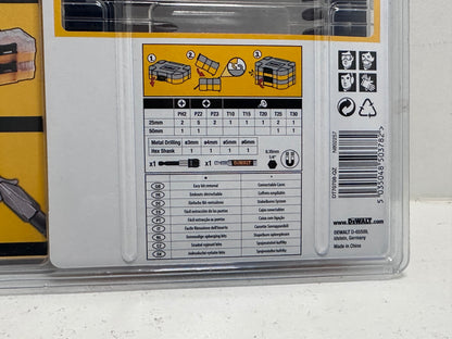 DeWalt DT70708-QZ Coffret Toughcase Coffret 25 Pièces - Embouts de Vissage et Forets Métal - Pour Perceuse-Visseuse Argent