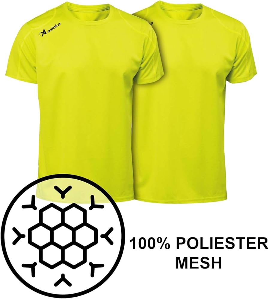 T-Shirt Technique pour Homme, Sport, Manches Courtes, Mesh | Vêtements de Sport d'été Respirants à séchage Rapide | Idéal pour la Salle de Sport, l'entraînement, Les Loisirs et Le Fitness