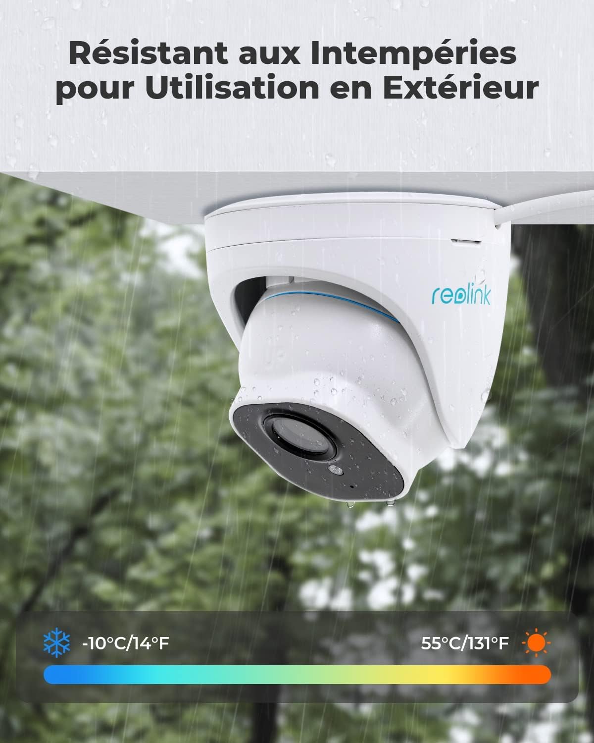 Caméra IP PoE 5MP Avec Détection de Personne/Véhicule
Détection de personne/véhicule
Alimentation par Ethernet
Vision nocturne à 30 mètres*
Enregistrement audio