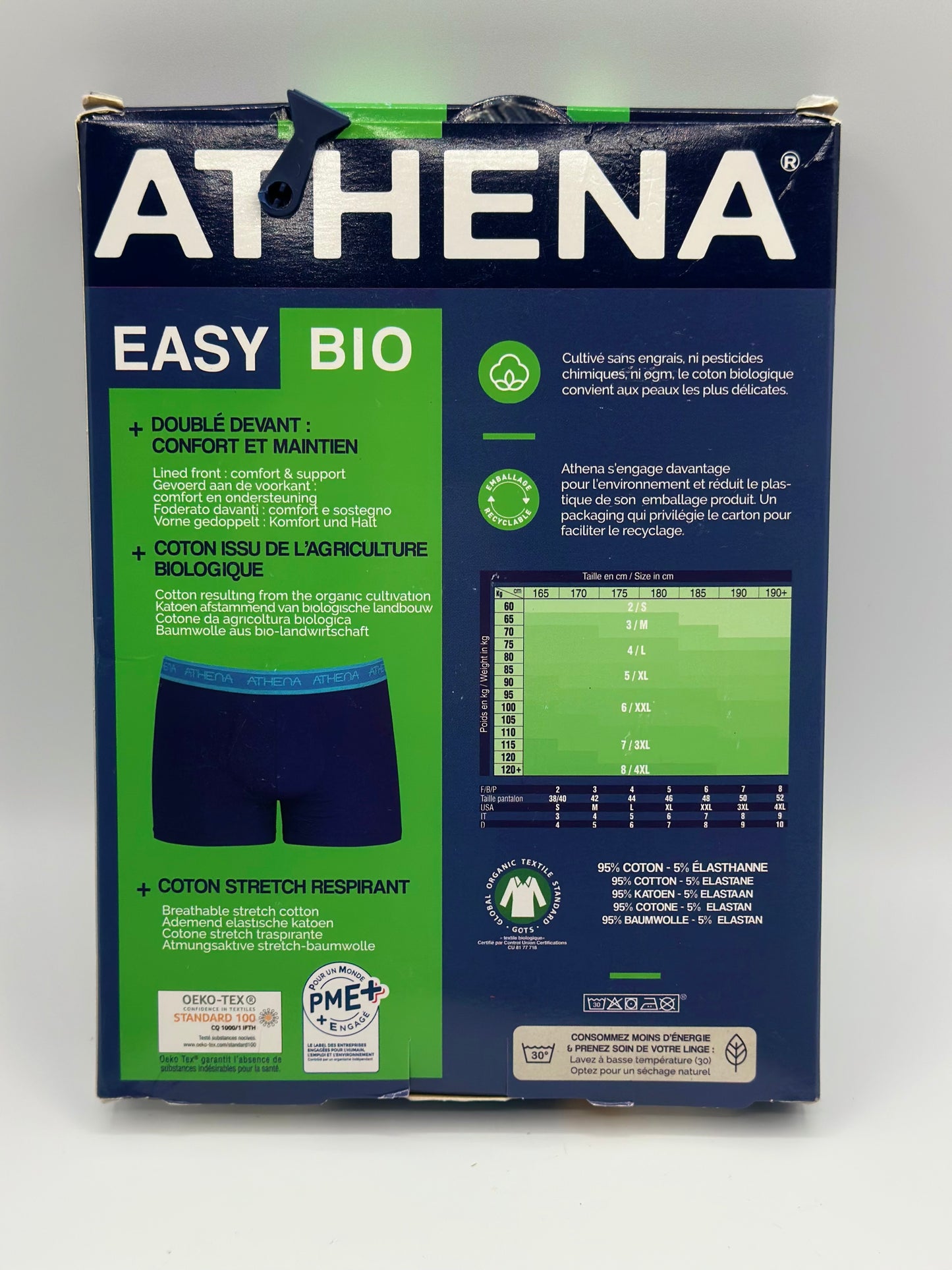 Athena Lot 3 Boxers Easy Bio