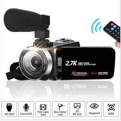 Caméra vidéo numérique version anglaise 27K HD 48 millions de pixels Caméra de voyage domestique