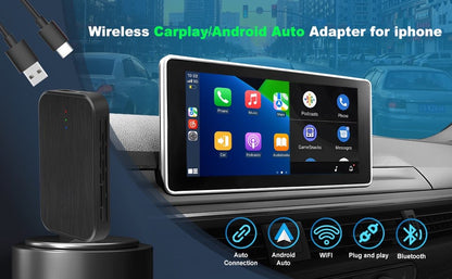 Adaptateur Sans Fil Apple CarPlay et Android Auto Android 10.0 2+32G flambant neuf