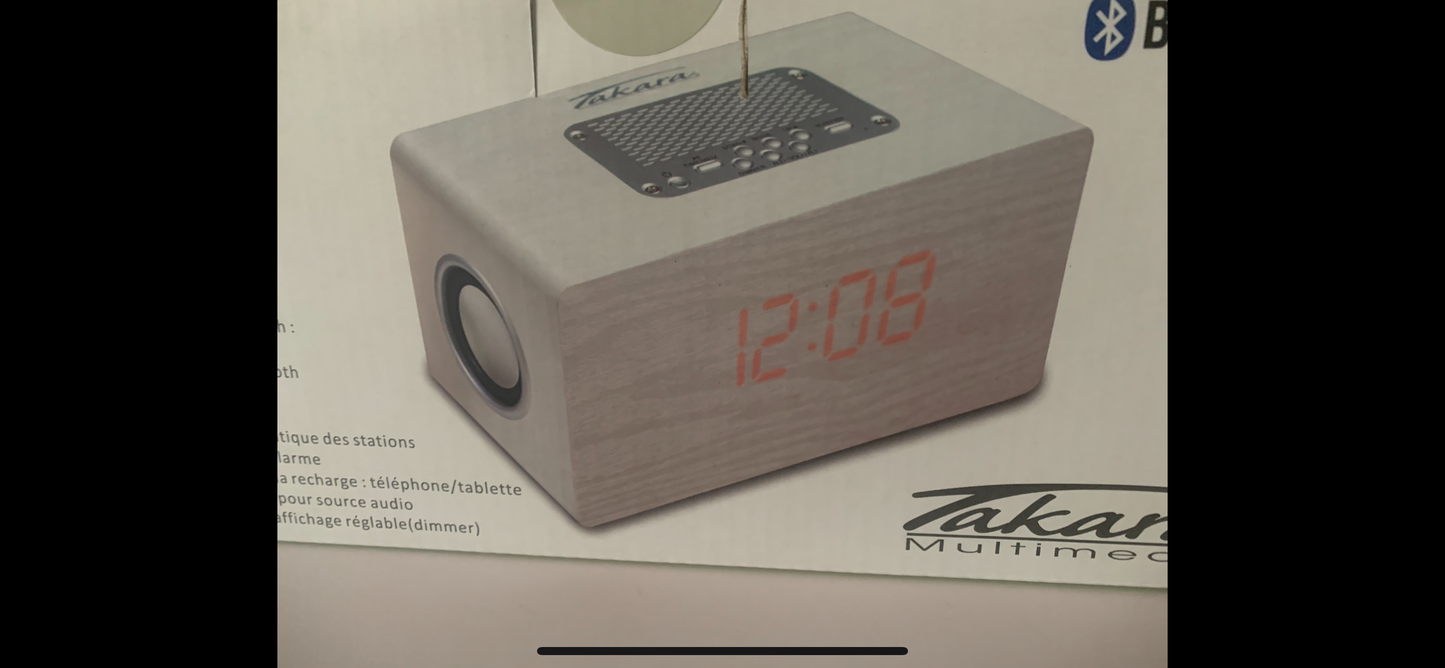 Radio réveil Bluetooth Blanc neuf