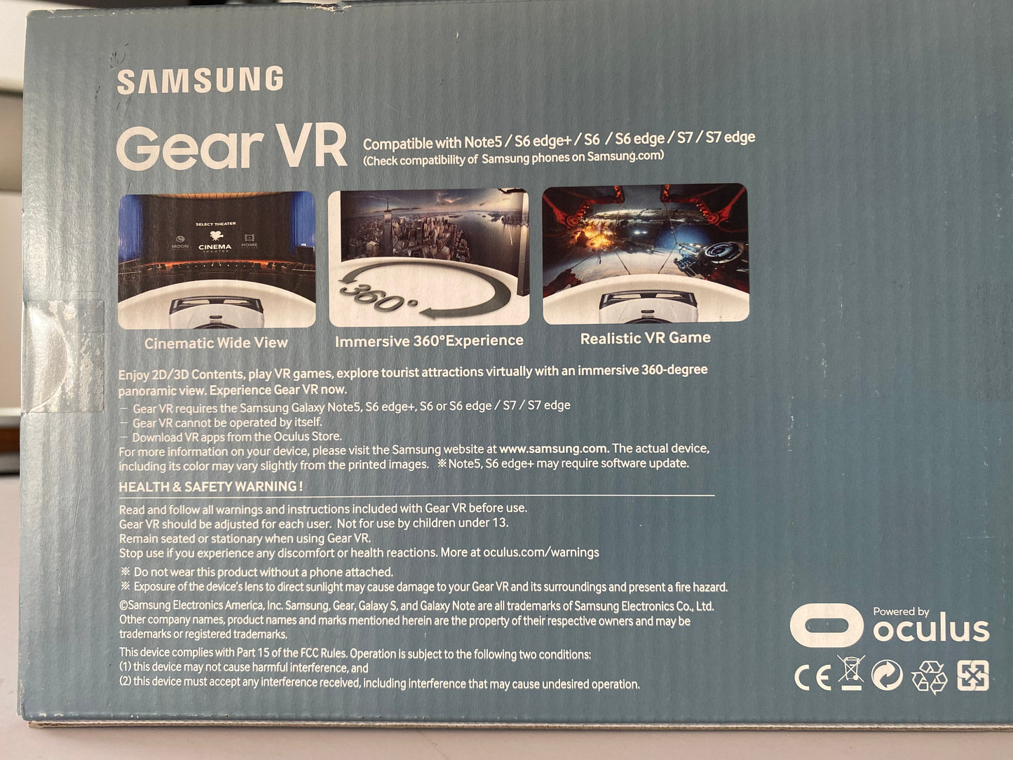 Samsung Gear VR casque de réalité virtuelle blanc givre pour Galaxy S6, S6 edge, S6 edge+, S7, S7 ed neuf