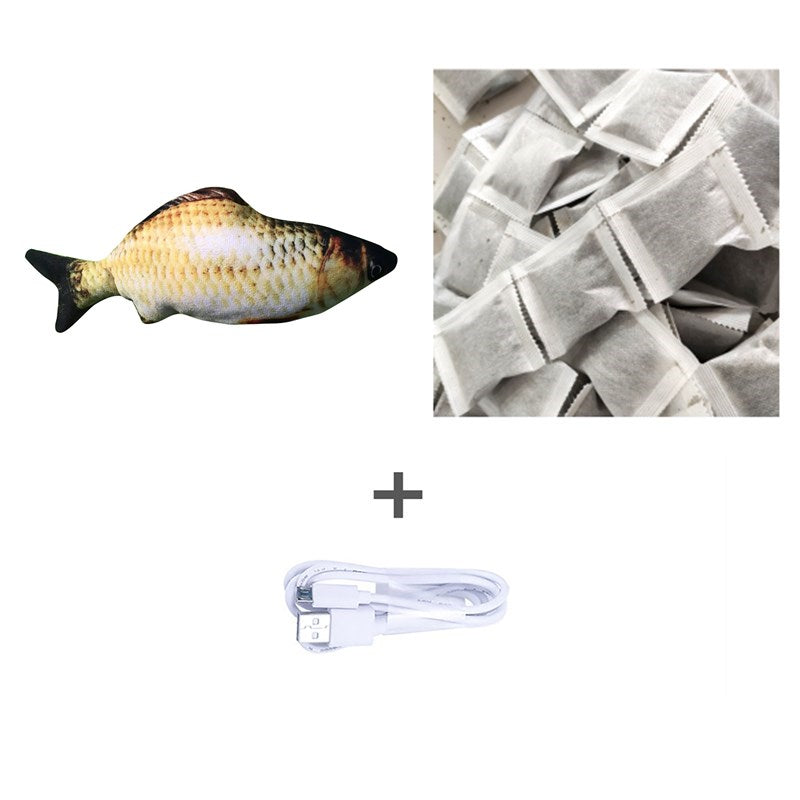 Poisson Interactif "Real-Flop" – Jouet Électrique Sautillant & Rechargeable USB