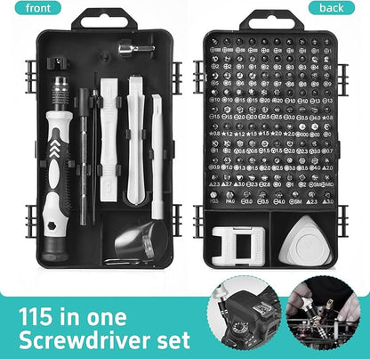 Jeu de tournevis de précision - 115 pièces - pour téléphone portable, ordinateur portable, PC, montres, lunettes, consoles