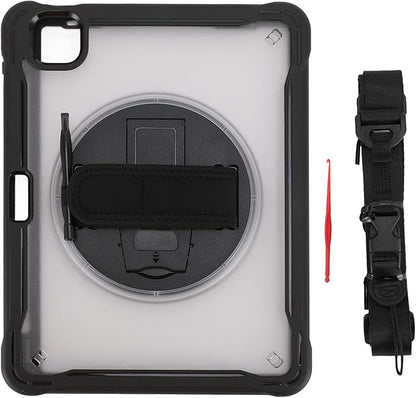Étui pour tablette, housse de tablette anti-collision, housse de tablette anti-collision, empêche les chutes avec bandoulière pour iPad Pro12 pouces  (noir)