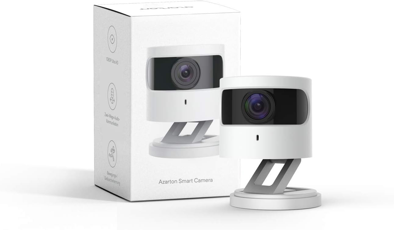 Mini Caméra WiFi, caméra IP WLAN HD 1080p, caméra de surveillance Smart Home intérieure avec vision nocturne couleur IR, assistant vocal, caméra bébé, audio bidirectionnelle