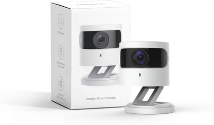 Mini Caméra WiFi, caméra IP WLAN HD 1080p, caméra de surveillance Smart Home intérieure avec vision nocturne couleur IR, assistant vocal, caméra bébé, audio bidirectionnelle