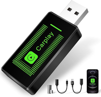 Adaptateur Carplay sans Fil pour iPhone, Mise à Niveau 2024, clé USB CarPlay, Facile à Brancher et à Jouer, Compatible avec Les Voitures à partir de 2016 et iPhone iOS 10+