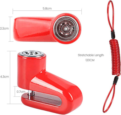 Serrure de Frein à Disque,Verrou de Frein à Disque en Fil d'acier pour Xiaomi M365 Trottinette électrique,Scooter Électrique Anti-Vol De Fil d'acier Antivol Disque Freins,Scooter Antivol sécurité