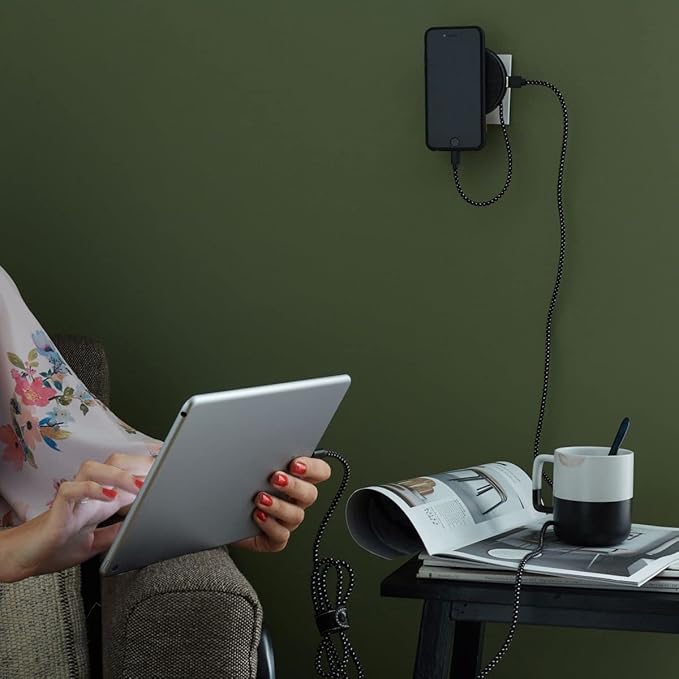 ADEQWAT Chargeur Secteur Magnetique Noir-Cable USB C