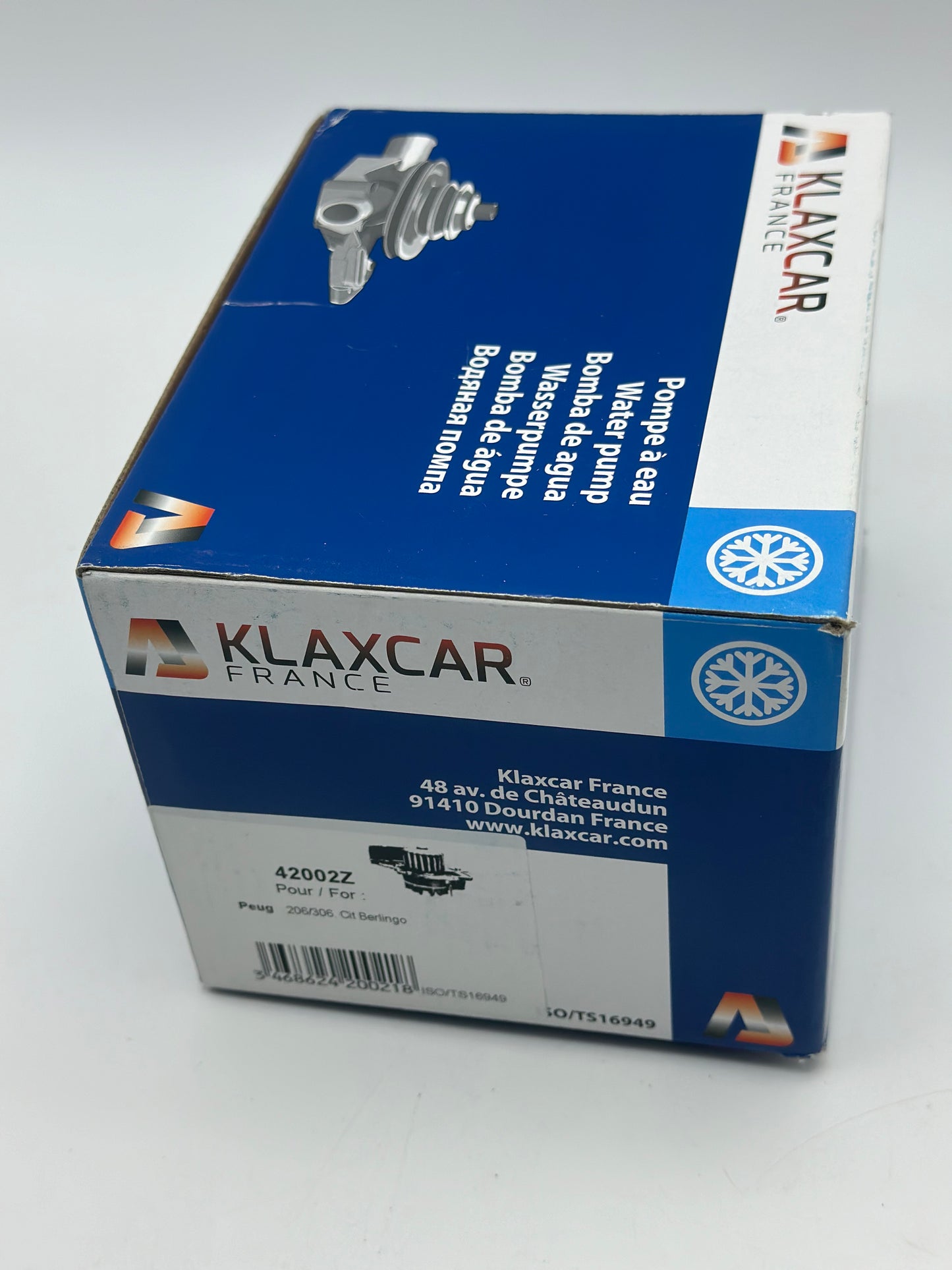 POMPE À EAU Klaxcar, 42002z Peugeot, Citroën, fiât, Lancia
